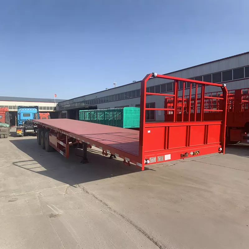 Çift Amaçlı Konteyner Düz Yataklı Yarı Römork
